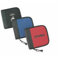 Polyester 24 CD Holder W/ Black Ribbed Rubber (6"x6"x1 3/4")